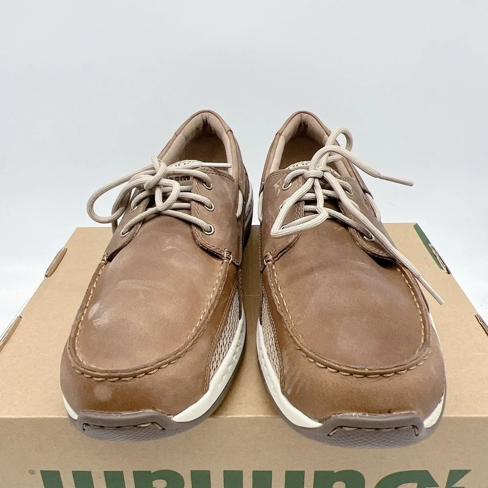 Dunham Captain Men's Boat Shoes Slip On Comfort Loafers Tan Leather Size US 10 D